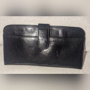 Sleek Hobo International Black Leather Wallet